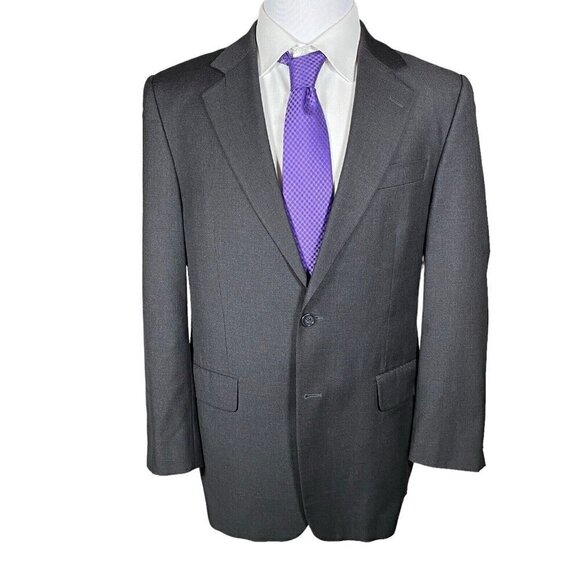 Jack Victor Sport Jacket 41R Loro Piana Zelander Wool Ryder Charcoal Two Button - Picture 2 of 16